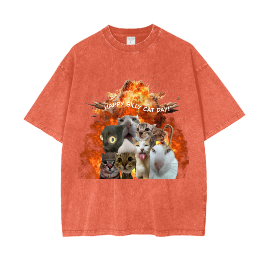 Silly Cat Day Explosion Tee DYE